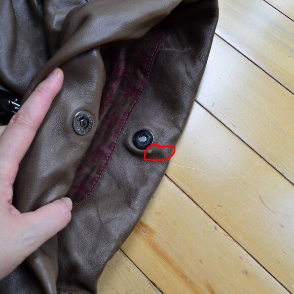 Gianni Bini Brown Leather Satchel Hobo Shoulder Bag Purse - Picture 14 of 14